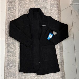 Columbia Panorama Black Long Fleece Coat